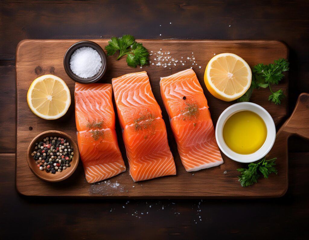 Ingredients for Grilled Lemon Garlic Salmon