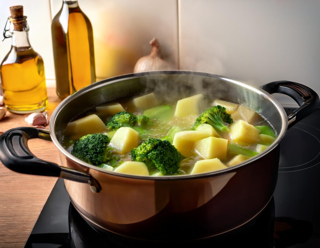 Making the Best Creamy Broccoli Potato Soup