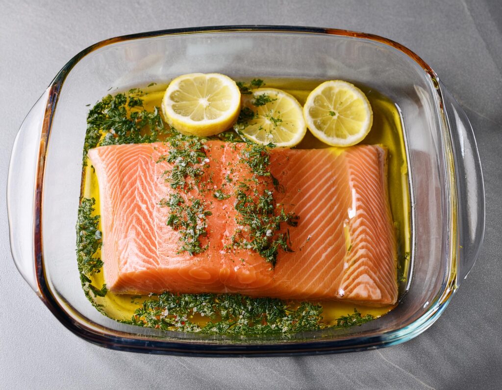 Marinate the Salmon