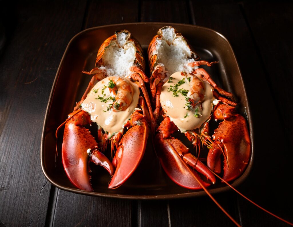 Preparing the Lobster Shells for Serving